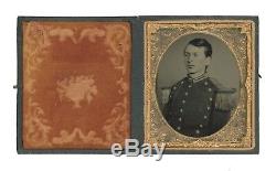 1/6 Plate Post Civil War Tintype New York State Militiaman in Dress Uniform