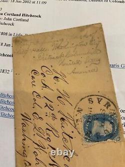 1015 CIVIL WAR 12th NYV H HITCHCOCK DIED IN WAR! POSTAL COVER SYRACUSE NY INFO