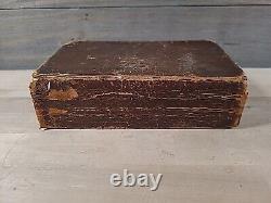 1827 HOLY BIBLE antique PRE CIVIL WAR leather AMERICAN BIBLE SOCIETY old