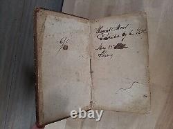 1827 HOLY BIBLE antique PRE CIVIL WAR leather AMERICAN BIBLE SOCIETY old