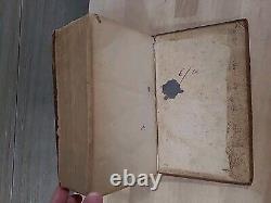 1827 HOLY BIBLE antique PRE CIVIL WAR leather AMERICAN BIBLE SOCIETY old