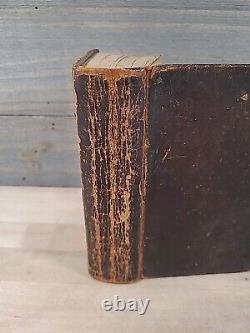 1829 HOLY BIBLE antique PRE CIVIL WAR leather AMERICAN BIBLE SOCIETY old