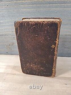 1829 HOLY BIBLE antique PRE CIVIL WAR leather AMERICAN BIBLE SOCIETY old