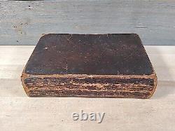 1829 HOLY BIBLE antique PRE CIVIL WAR leather AMERICAN BIBLE SOCIETY old