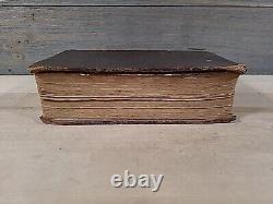 1829 HOLY BIBLE antique PRE CIVIL WAR leather AMERICAN BIBLE SOCIETY old