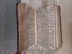 1829 HOLY BIBLE antique PRE CIVIL WAR leather AMERICAN BIBLE SOCIETY old