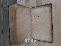 1829 HOLY BIBLE antique PRE CIVIL WAR leather AMERICAN BIBLE SOCIETY old