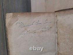 1829 HOLY BIBLE antique PRE CIVIL WAR leather AMERICAN BIBLE SOCIETY old