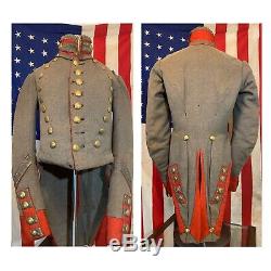 1830s Pre Civil War CW New York Militia Artillery Officers Tailcoat Coatee Shell