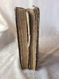 1832 Antique Holy Bible Pre CIVIL War Era Book Leather Boards Old New Testament