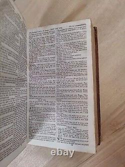 1832 HOLY BIBLE antique PRE CIVIL WAR ERA leather AMERICAN BIBLE SOCIETY old