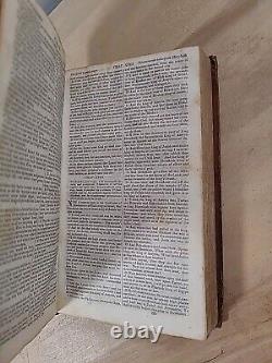 1832 HOLY BIBLE antique PRE CIVIL WAR ERA leather AMERICAN BIBLE SOCIETY old