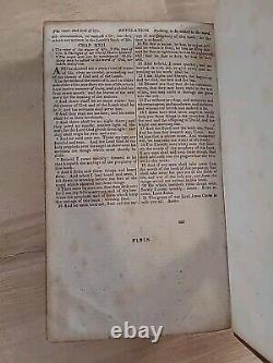 1832 HOLY BIBLE antique PRE CIVIL WAR ERA leather AMERICAN BIBLE SOCIETY old