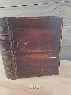 1839 HOLY BIBLE antique ROBINSON AND FRANKLIN antique PRE CIVIL WAR family OLD