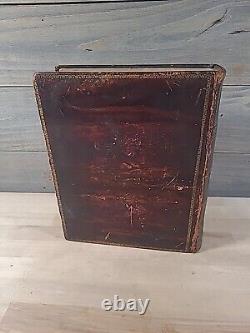 1839 HOLY BIBLE antique ROBINSON AND FRANKLIN antique PRE CIVIL WAR family OLD