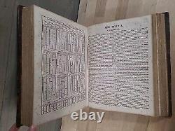 1839 HOLY BIBLE antique ROBINSON AND FRANKLIN antique PRE CIVIL WAR family OLD