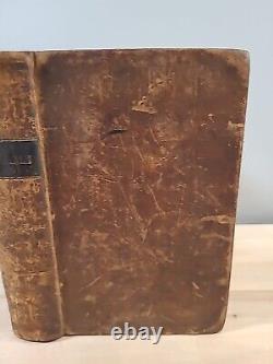 1842 HOLY BIBLE antique PRE CIVIL WAR ERA leather AMERICAN BIBLE SOCIETY old