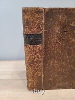 1842 HOLY BIBLE antique PRE CIVIL WAR ERA leather AMERICAN BIBLE SOCIETY old