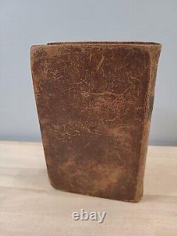 1842 HOLY BIBLE antique PRE CIVIL WAR ERA leather AMERICAN BIBLE SOCIETY old