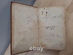 1842 HOLY BIBLE antique PRE CIVIL WAR ERA leather AMERICAN BIBLE SOCIETY old