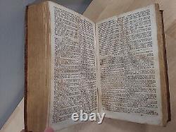 1842 HOLY BIBLE antique PRE CIVIL WAR ERA leather AMERICAN BIBLE SOCIETY old