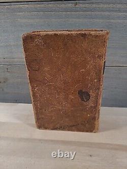 1844 HOLY BIBLE antique PRE CIVIL WAR leather AMERICAN BIBLE SOCIETY old FANSHAW