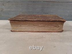 1844 HOLY BIBLE antique PRE CIVIL WAR leather AMERICAN BIBLE SOCIETY old FANSHAW