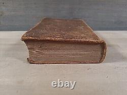 1844 HOLY BIBLE antique PRE CIVIL WAR leather AMERICAN BIBLE SOCIETY old FANSHAW