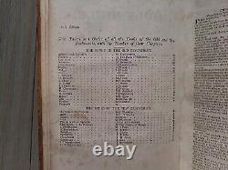 1844 HOLY BIBLE antique PRE CIVIL WAR leather AMERICAN BIBLE SOCIETY old FANSHAW