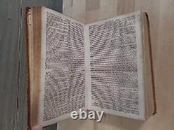 1844 HOLY BIBLE antique PRE CIVIL WAR leather AMERICAN BIBLE SOCIETY old FANSHAW