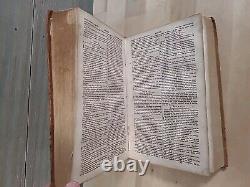 1844 HOLY BIBLE antique PRE CIVIL WAR leather AMERICAN BIBLE SOCIETY old FANSHAW