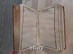 1844 HOLY BIBLE antique PRE CIVIL WAR leather AMERICAN BIBLE SOCIETY old FANSHAW