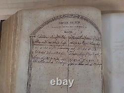 1846 HOLY BIBLE antique METHODIST leather PRE CIVIL WAR