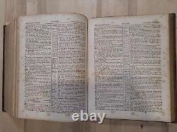 1846 HOLY BIBLE antique METHODIST leather PRE CIVIL WAR