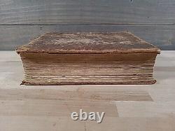 1848 HOLY BIBLE antique PRE CIVIL WAR leather AMERICAN BIBLE SOCIETY large OLD