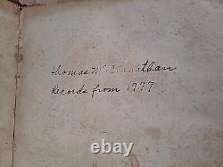 1848 HOLY BIBLE antique PRE CIVIL WAR leather AMERICAN BIBLE SOCIETY large OLD