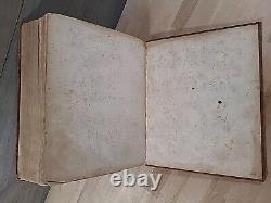 1848 HOLY BIBLE antique PRE CIVIL WAR leather AMERICAN BIBLE SOCIETY large OLD