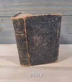 1849 NEW TESTAMENT german PRE CIVIL WAR leather AMERICAN BIBLE SOCIETY antique