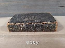 1849 NEW TESTAMENT german PRE CIVIL WAR leather AMERICAN BIBLE SOCIETY antique