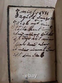 1849 NEW TESTAMENT german PRE CIVIL WAR leather AMERICAN BIBLE SOCIETY antique