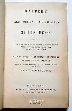 1851 HARPER'S NEW YORK AND ERIE RAIL-ROAD GUIDE BOOK pre-civil war
