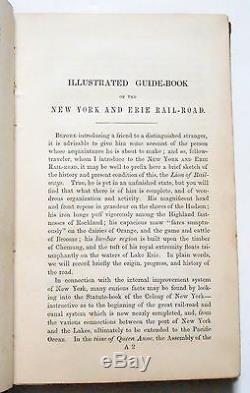 1851 HARPER'S NEW YORK AND ERIE RAIL-ROAD GUIDE BOOK pre-civil war
