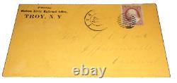 1851 Hudson River Railroad Used Company Envelope Troy New York Pre CIVIL War