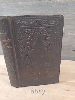 1854 NEW TESTAMENT antique PRE CIVIL WAR old AMERICAN BIBLE SOCIETY