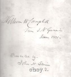 1855/1869 Signed Two Books Genin Family CIVIL War Ohio Abe Lincoln Illustrated