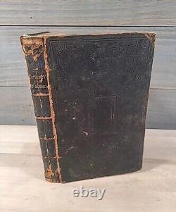 1855 NEW TESTAMENT german PRE CIVIL WAR leather AMERICAN BIBLE SOCIETY antique