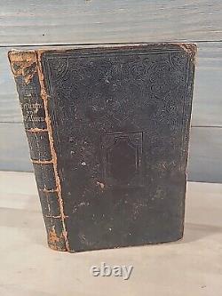 1855 NEW TESTAMENT german PRE CIVIL WAR leather AMERICAN BIBLE SOCIETY antique