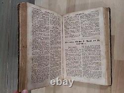 1855 NEW TESTAMENT german PRE CIVIL WAR leather AMERICAN BIBLE SOCIETY antique