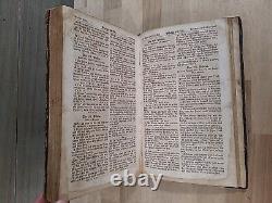 1855 NEW TESTAMENT german PRE CIVIL WAR leather AMERICAN BIBLE SOCIETY antique