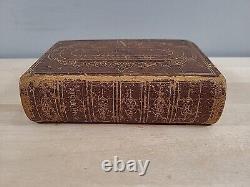 1856 HOLY BIBLE antique CIVIL WAR ERA leather AMERICAN BIBLE SOCIETY old